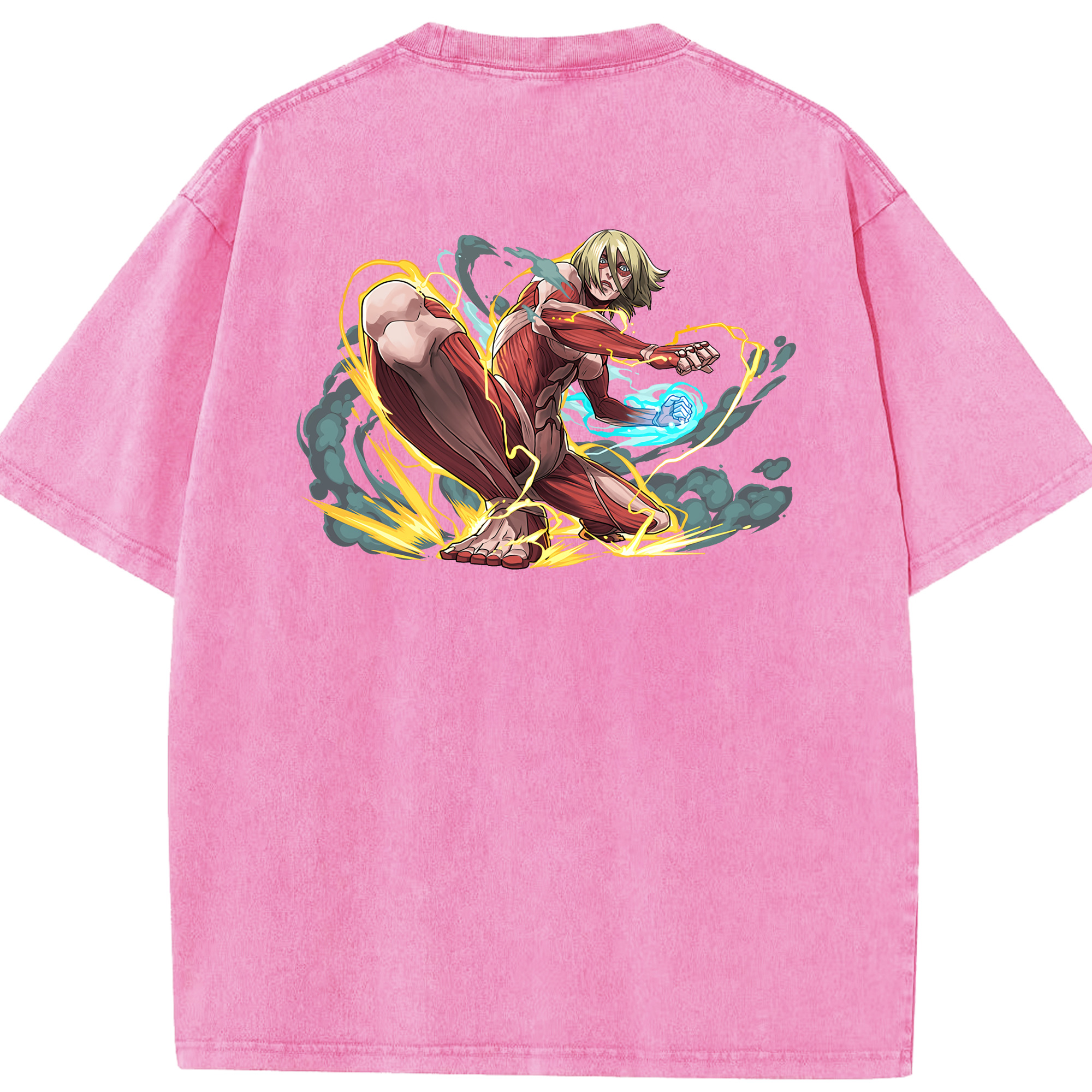 （画像用） 進撃の巨人 Attack on Titan 綿100% ヴィンテージ風 半袖Tシャツ（背面プリント）